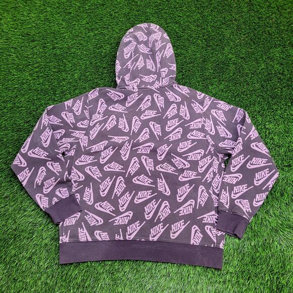 NIKE AOP Hoodie Medium 22x24 Purple - Picture 2 of 13